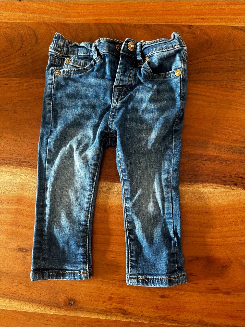 7 For All Mankind Kids Dark Blue Stretch Denim Jeans
